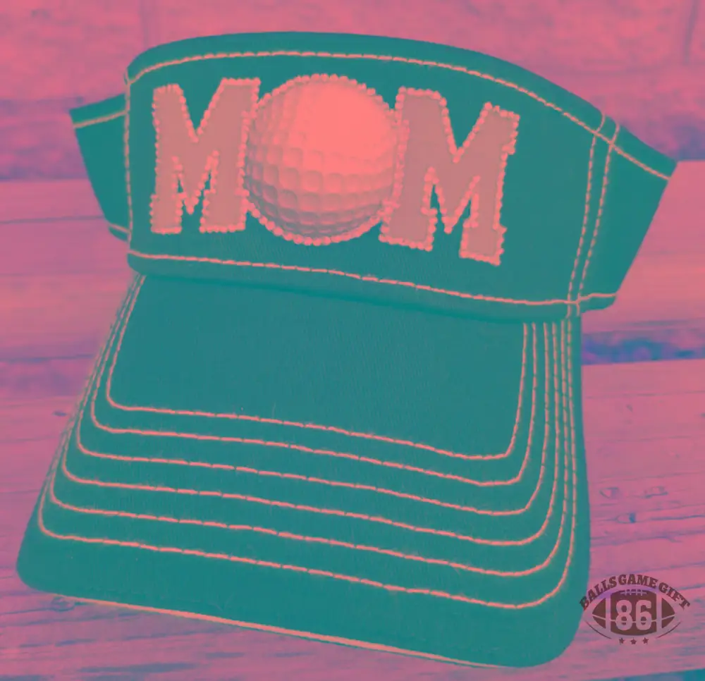 Custom Golf Mom Embroidered Visor ⛳ | Personalized Adjustable Sun Hat | Golf Mom Gift