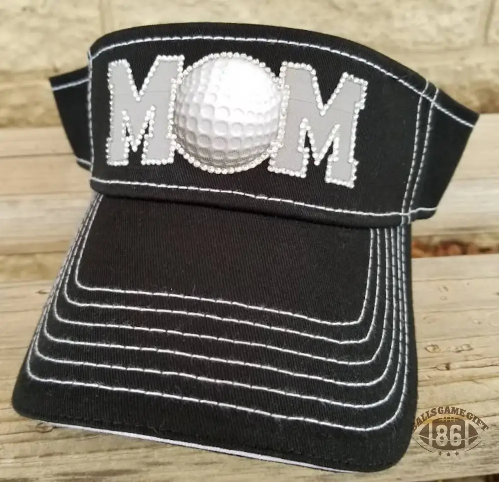Custom Golf Mom Embroidered Visor ⛳ | Personalized Adjustable Sun Hat | Golf Mom Gift
