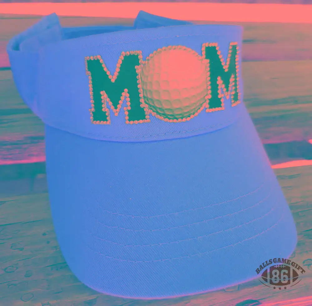 Custom Golf Mom Embroidered Visor ⛳ | Personalized Adjustable Sun Hat | Golf Mom Gift
