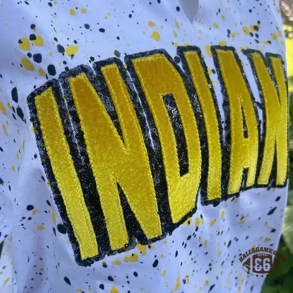 Custom Handmade Dot Mascot shirt Custom Sequin Embroidery Team Name Sweatshirt