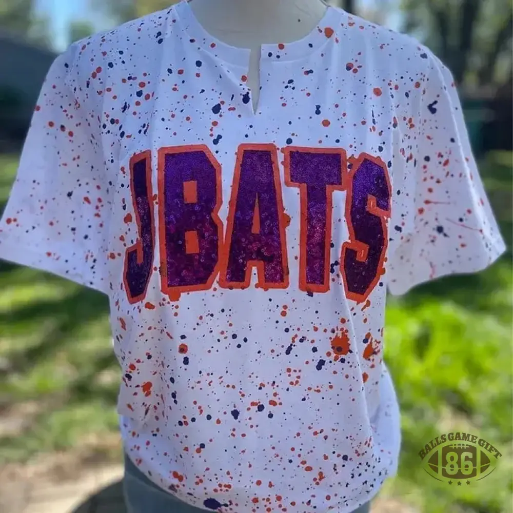 Custom Handmade Dot Mascot shirt Custom Sequin Embroidery Team Name Sweatshirt