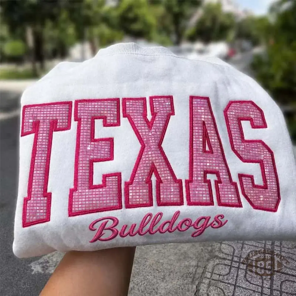  Custom Holographic Mesh Fabric Appliqué Text Sweatshirt Team Name Crewneck