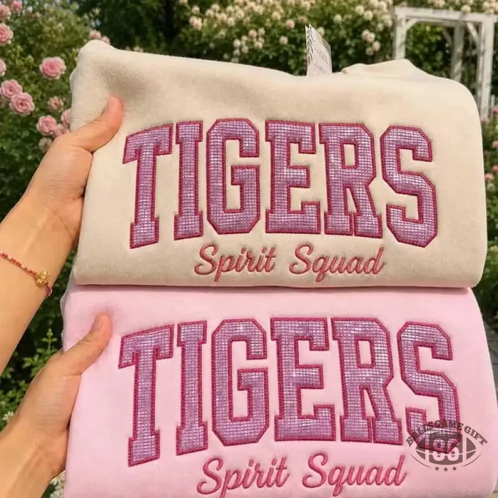  Custom Holographic Mesh Fabric Appliqué Text Sweatshirt Team Name Crewneck