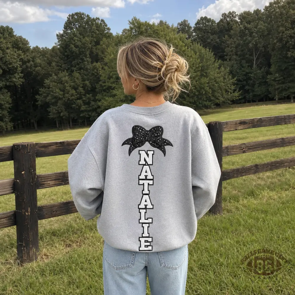 Custom Horse Mom Sweatshirt, Personalized Name Bow Horse Crewneck, Equestrian Gift For Horse Lover