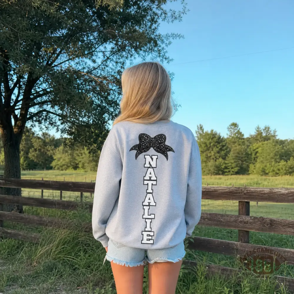 Custom Horse Mom Sweatshirt, Personalized Name Bow Horse Crewneck, Equestrian Gift For Horse Lover