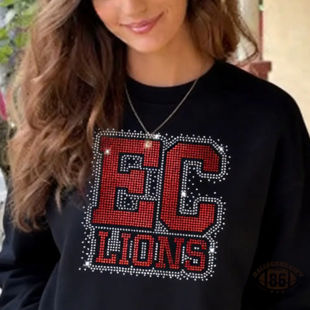 Custom Initials Mascot Spangle Rhinestone Sweatshirt