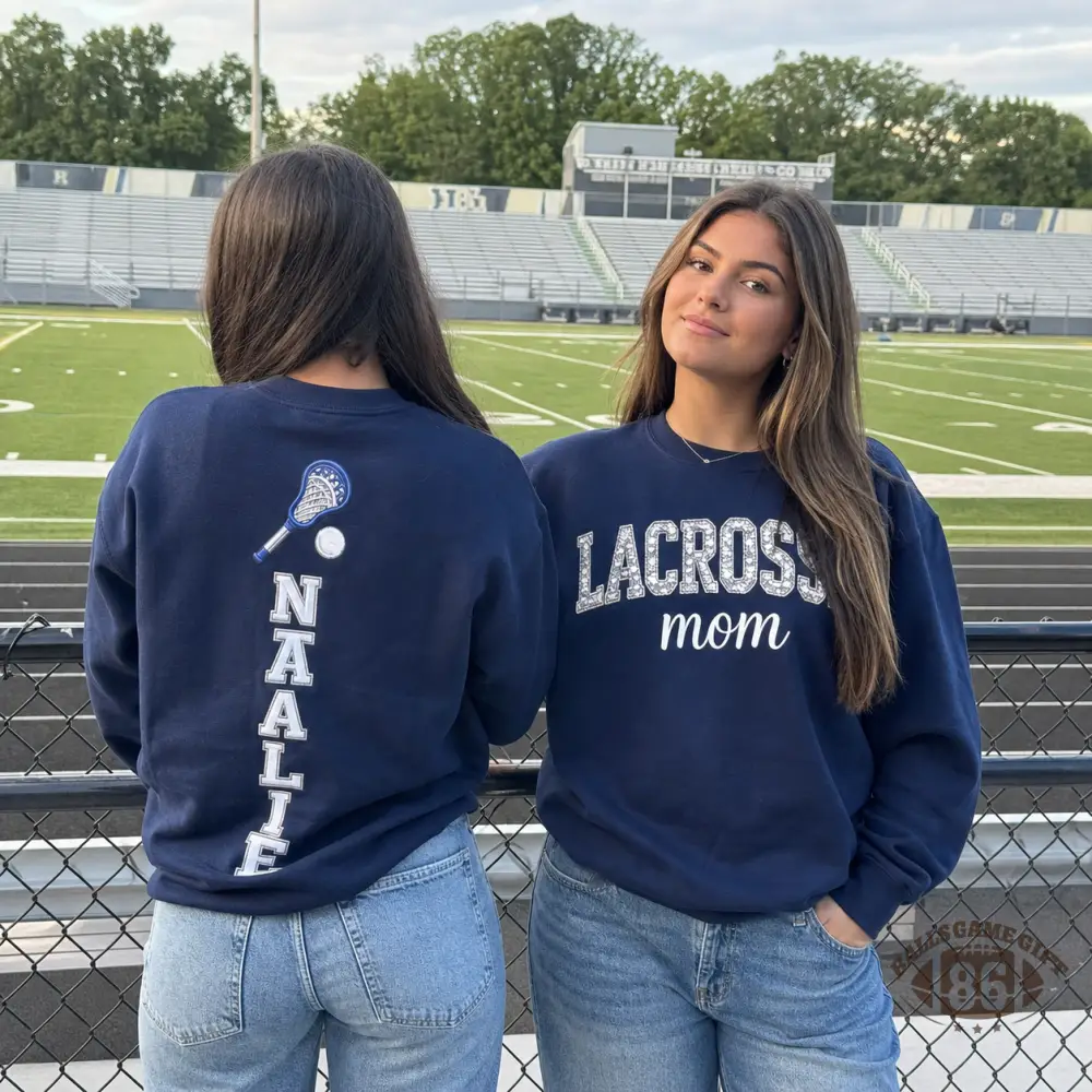 [Copy]Personalized Swim Mom Embroidered Sweatshirt with Custom Kid Name & Bow Back