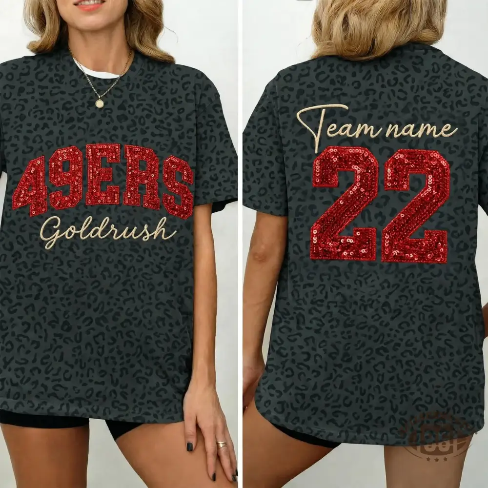 Custom Leopard Game Day Shirt, Personalized Team Mom T-shirt, Team Name & Number, Sport Mom Tee Gift