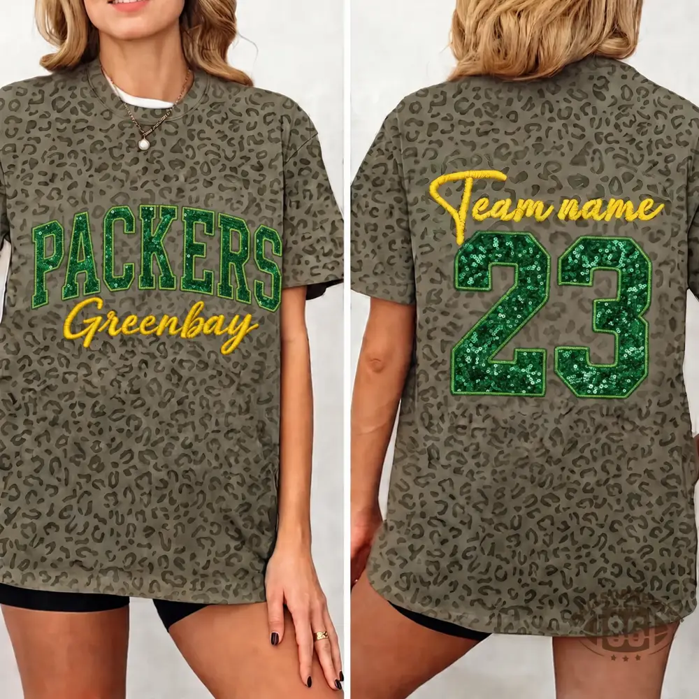 Custom Leopard Game Day Shirt, Personalized Team Mom T-shirt, Team Name & Number, Sport Mom Tee Gift