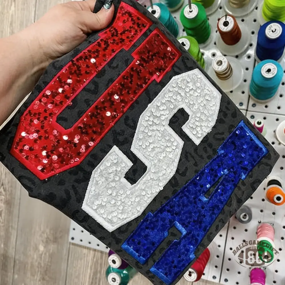 Custom Leopard Sweatshirt with Individual Letter Sequins