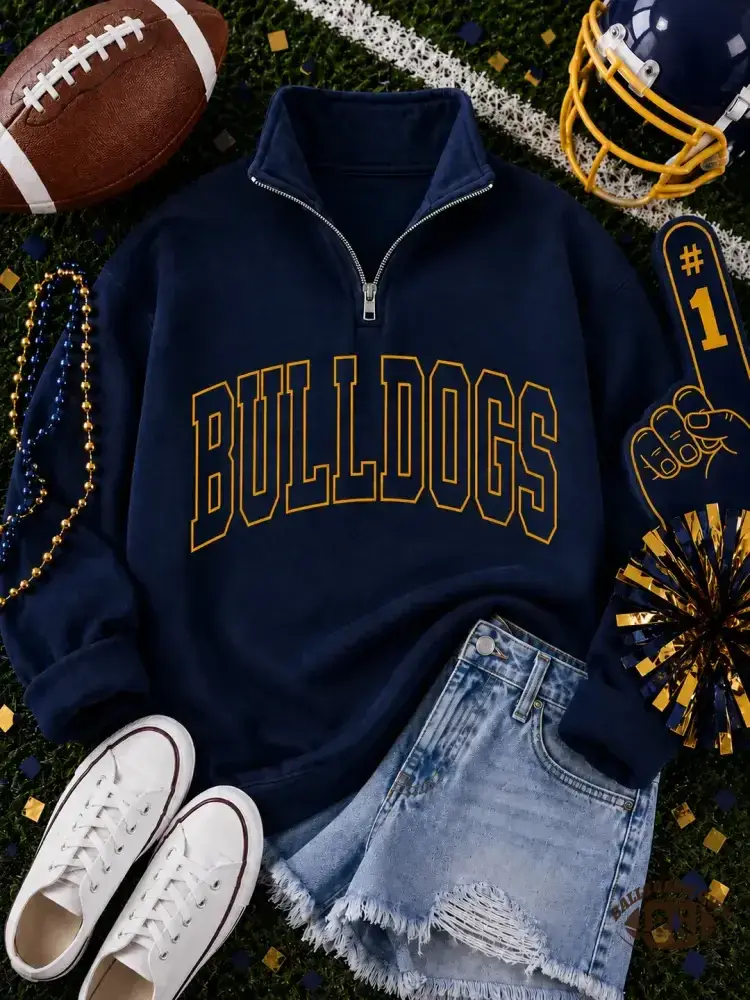 Personalized School Spirit Game Day Quarter Zip