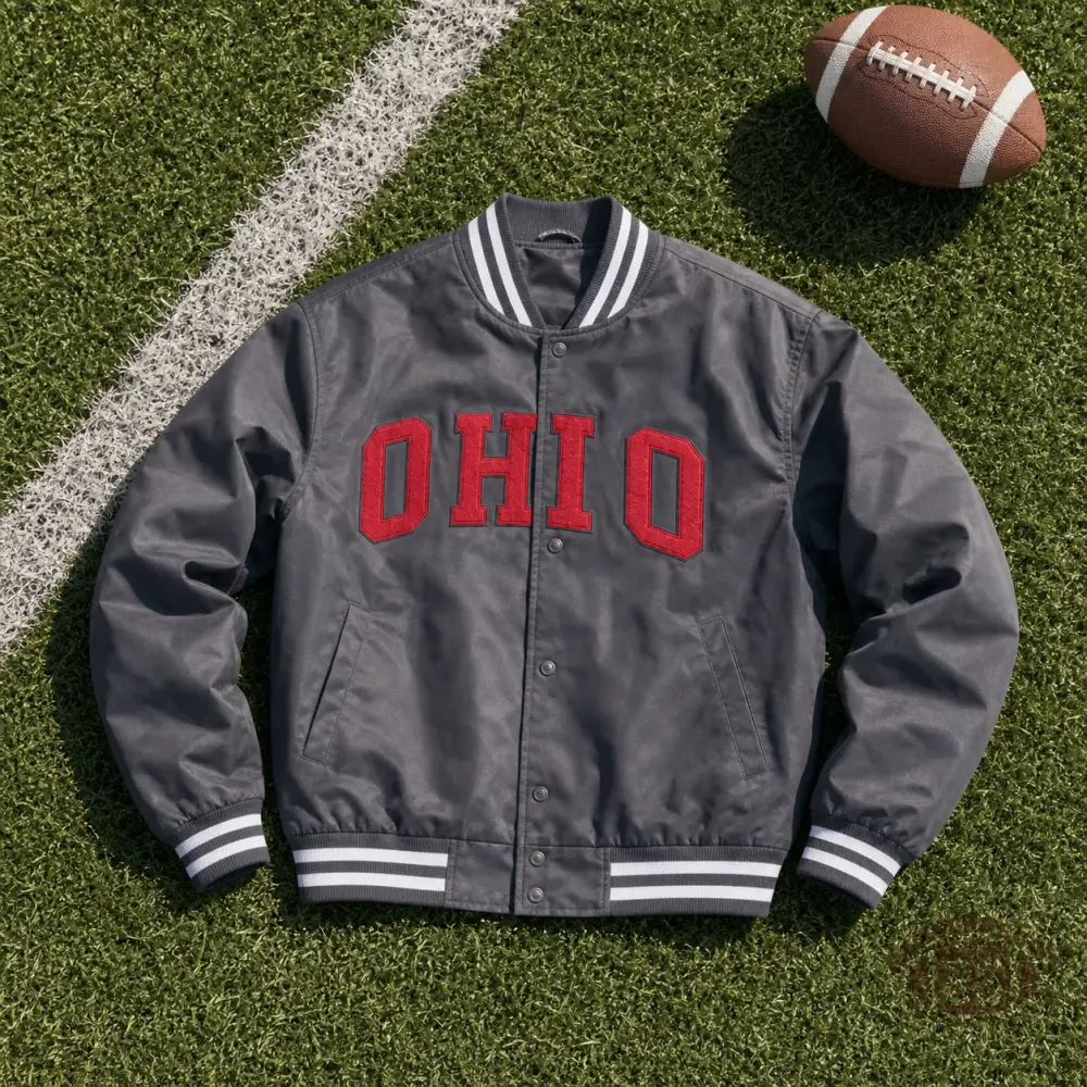 Custom Metallic 3D Varsity Jacket | Personalized Team Name Game Day Bomber