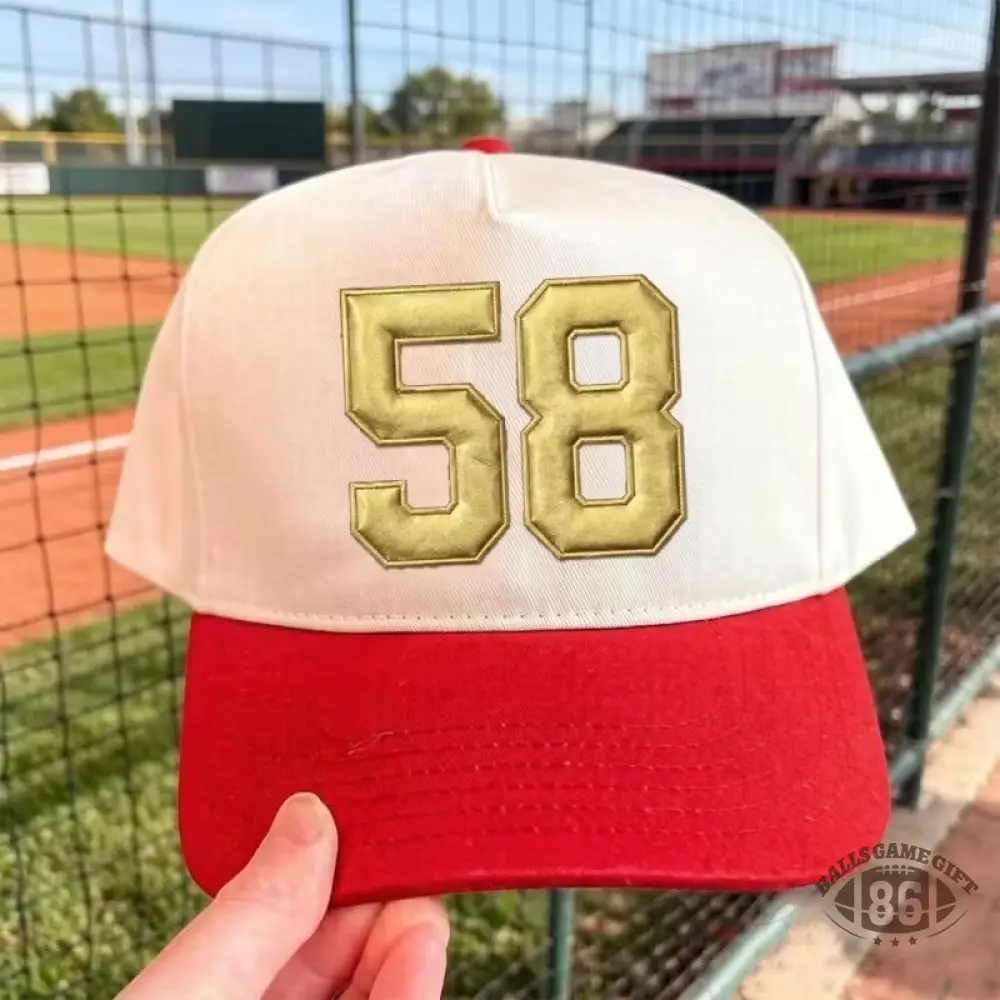  Custom Metallic Puff Number Cap Team and School Spirit Game Day Baseball Hat