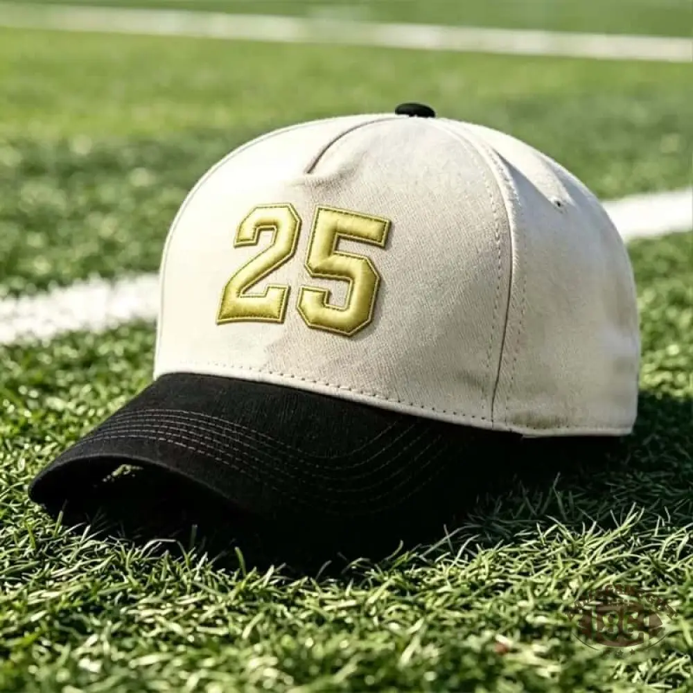  Custom Metallic Puff Number Cap Team and School Spirit Game Day Baseball Hat