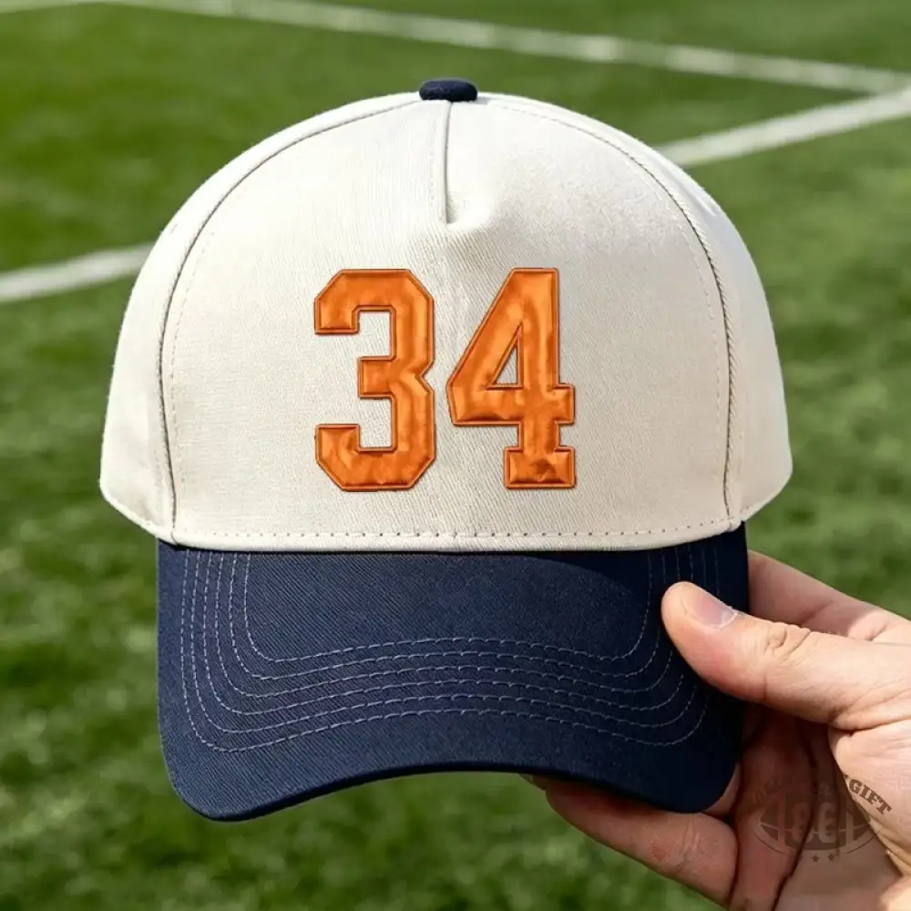  Custom Metallic Puff Number Cap Team and School Spirit Game Day Baseball Hat