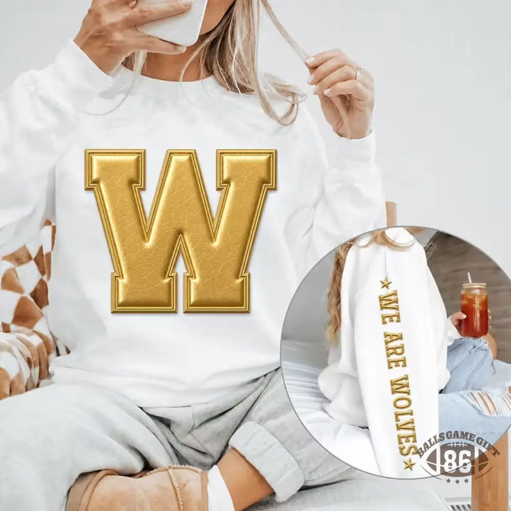 Custom Metallic Puff Sweatshirt, Personalized Varsity Team Name & Number Game Day Crewneck