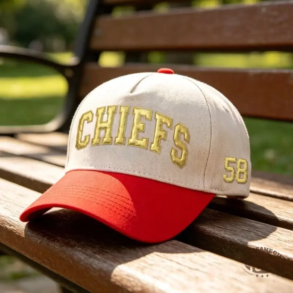 [Copy] Custom Metallic Puff Number Cap Team and School Spirit Game Day Baseball Hat