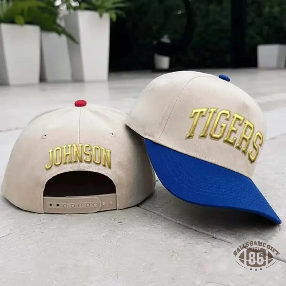 [Copy] Custom Metallic Puff Number Cap Team and School Spirit Game Day Baseball Hat