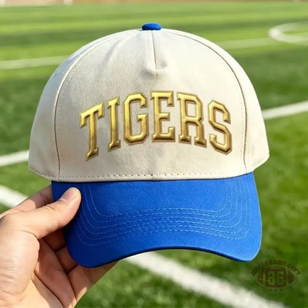 [Copy] Custom Metallic Puff Number Cap Team and School Spirit Game Day Baseball Hat