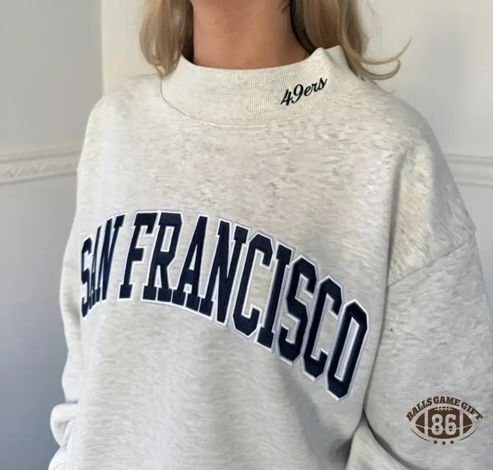 Custom Embroidered Mock Neck Team Name Sweatshirt Gifts for Sports Fans
