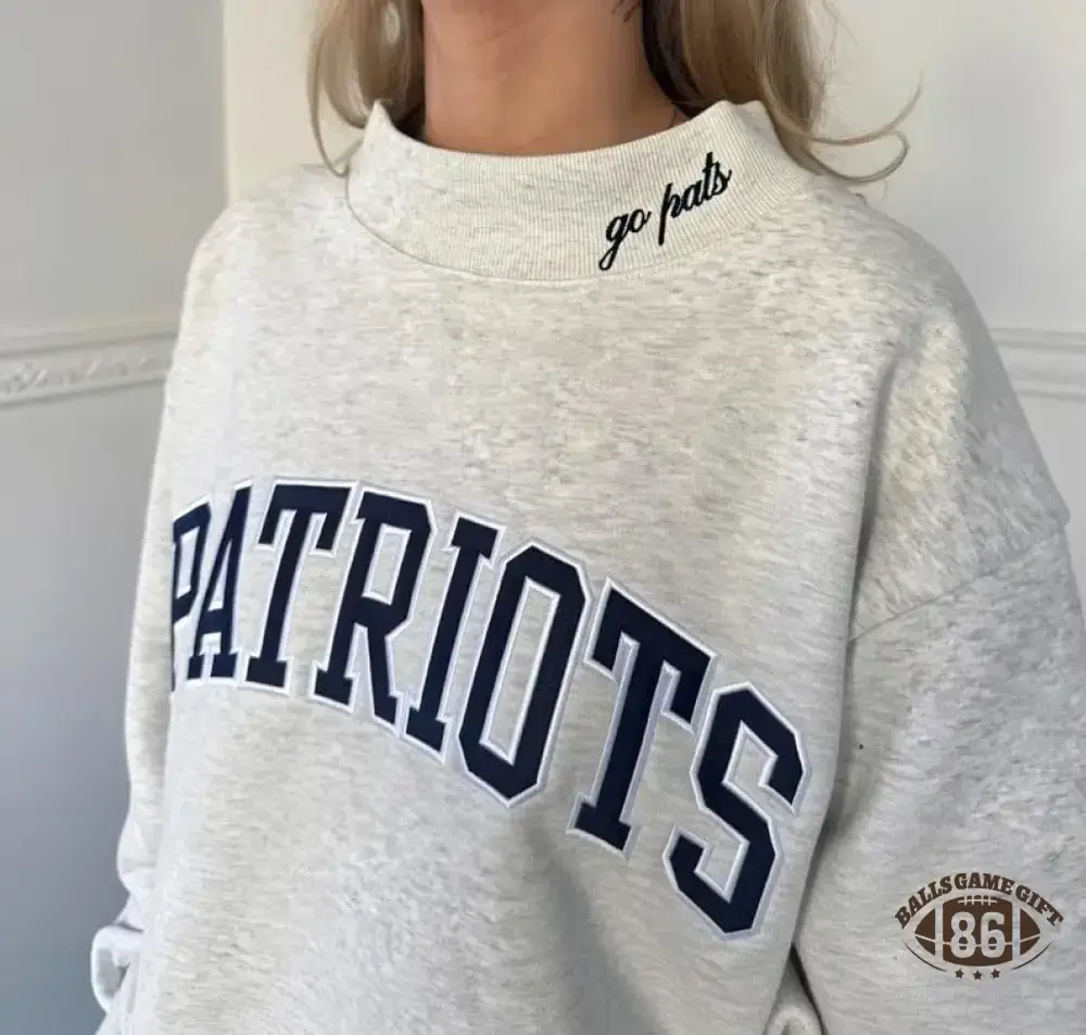 Custom Embroidered Mock Neck Team Name Sweatshirt Gifts for Sports Fans