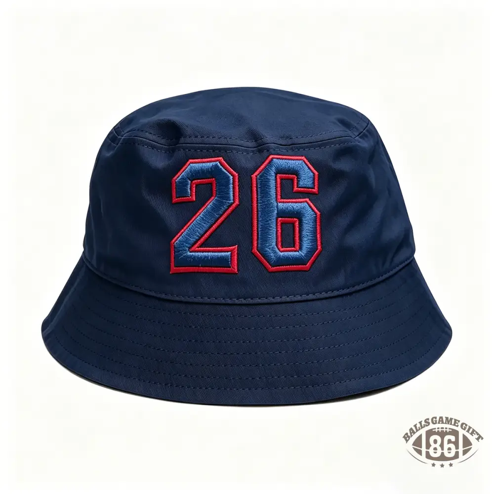 Custom Number Bucket Hat | Embroidered Team Jersey Number, Game Day Bucket Hat
