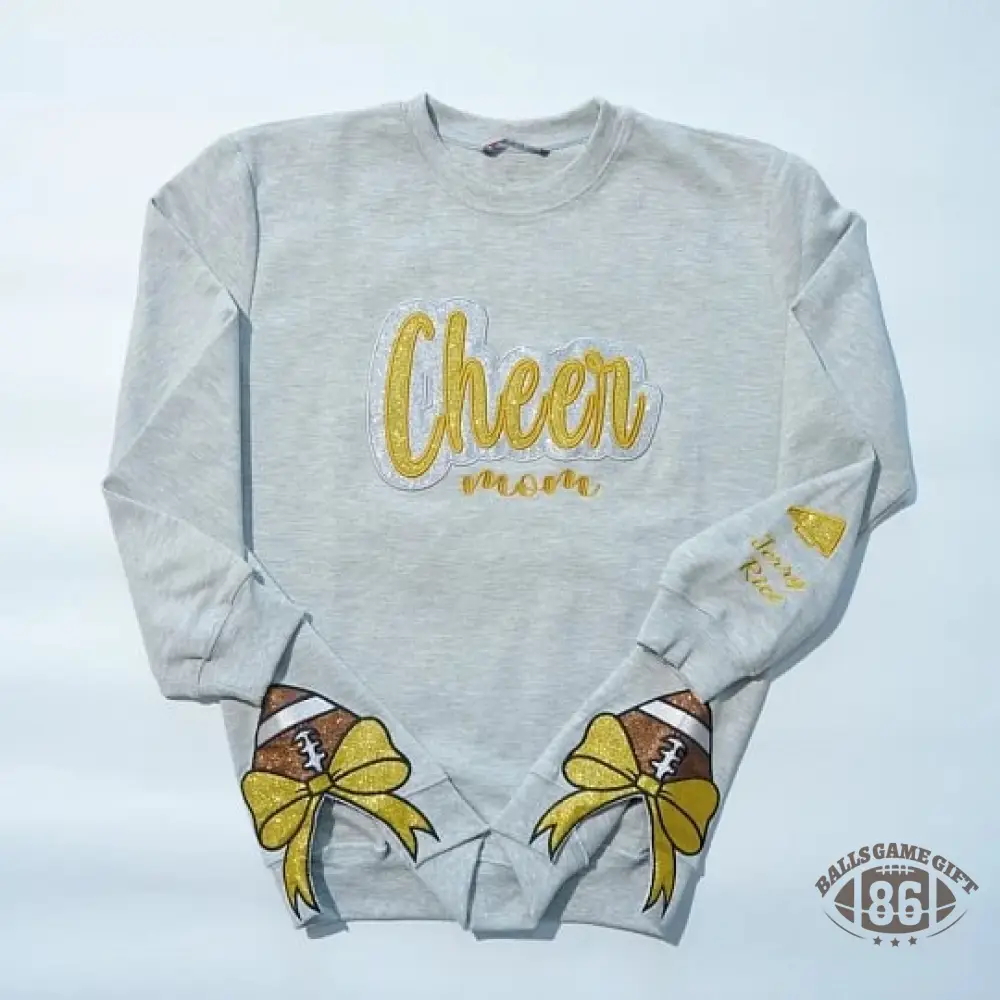Custom Oversized Sport Letter Pullover with Cute Side Hem Bow