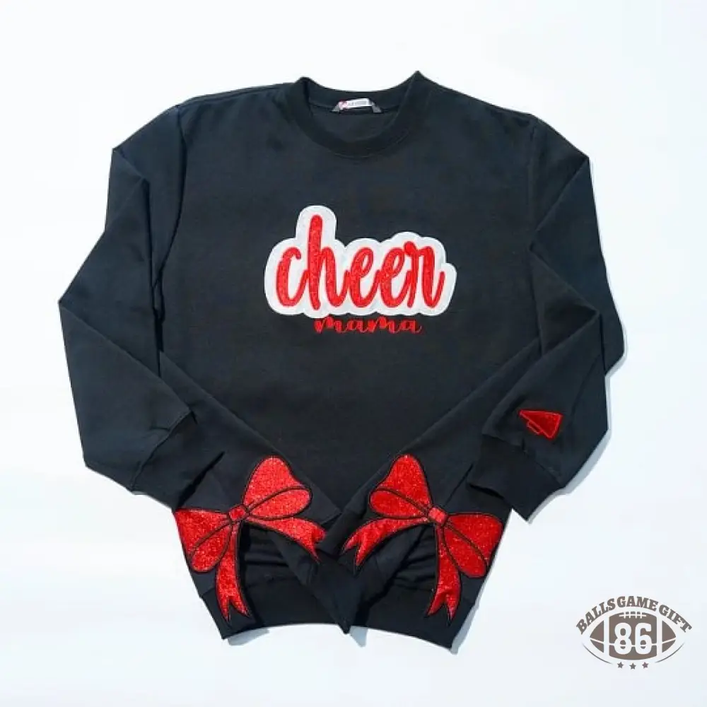 Custom Oversized Sport Letter Pullover with Cute Side Hem Bow