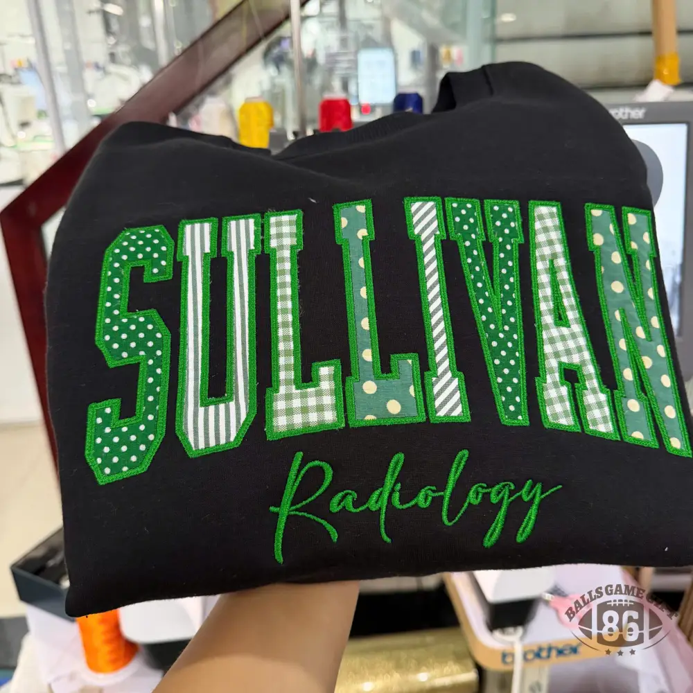 Custom Patch Letter Sweatshirt – Cute, Unique & Perfect for School Spirit Game Days