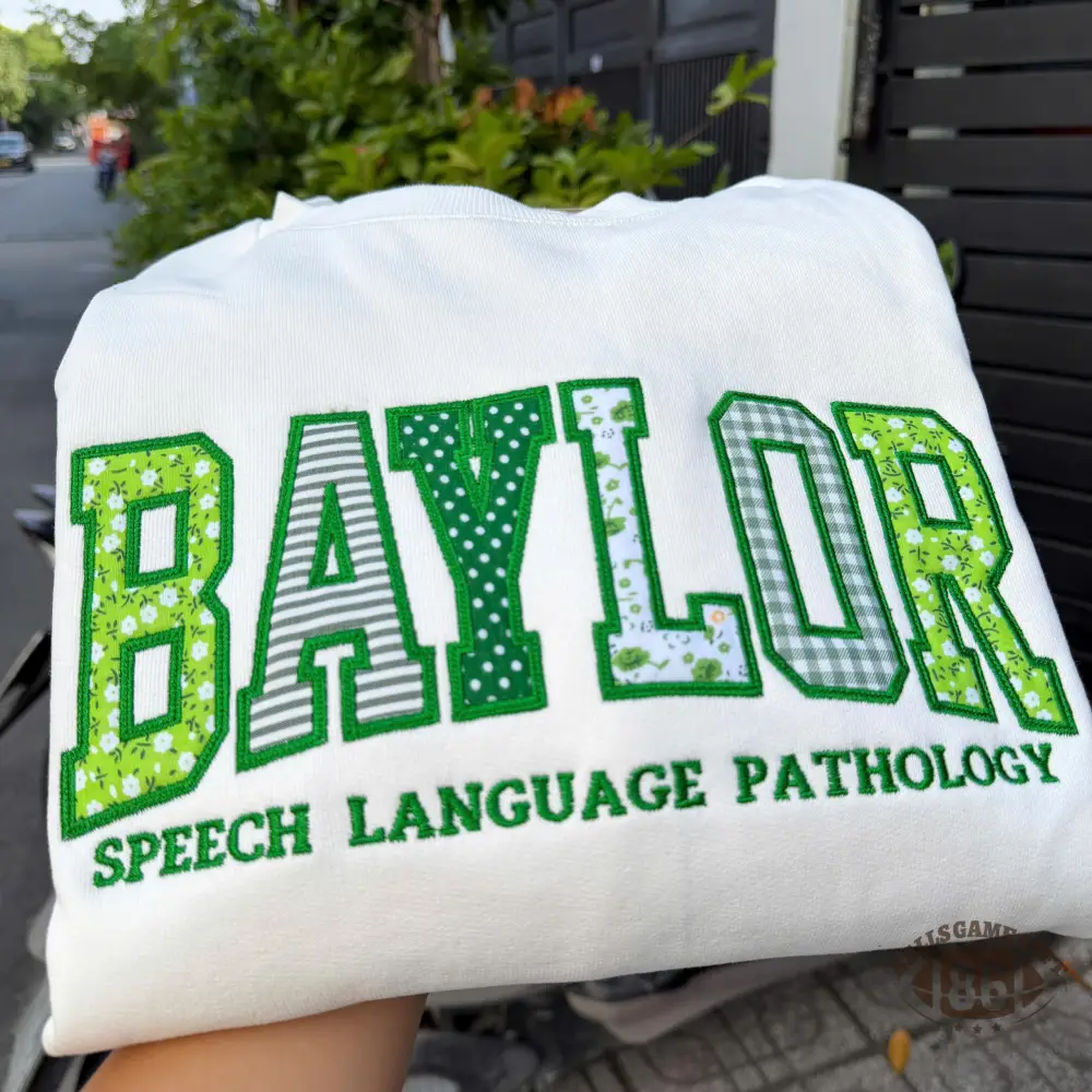 Custom Patch Letter Sweatshirt – Cute, Unique & Perfect for School Spirit Game Days