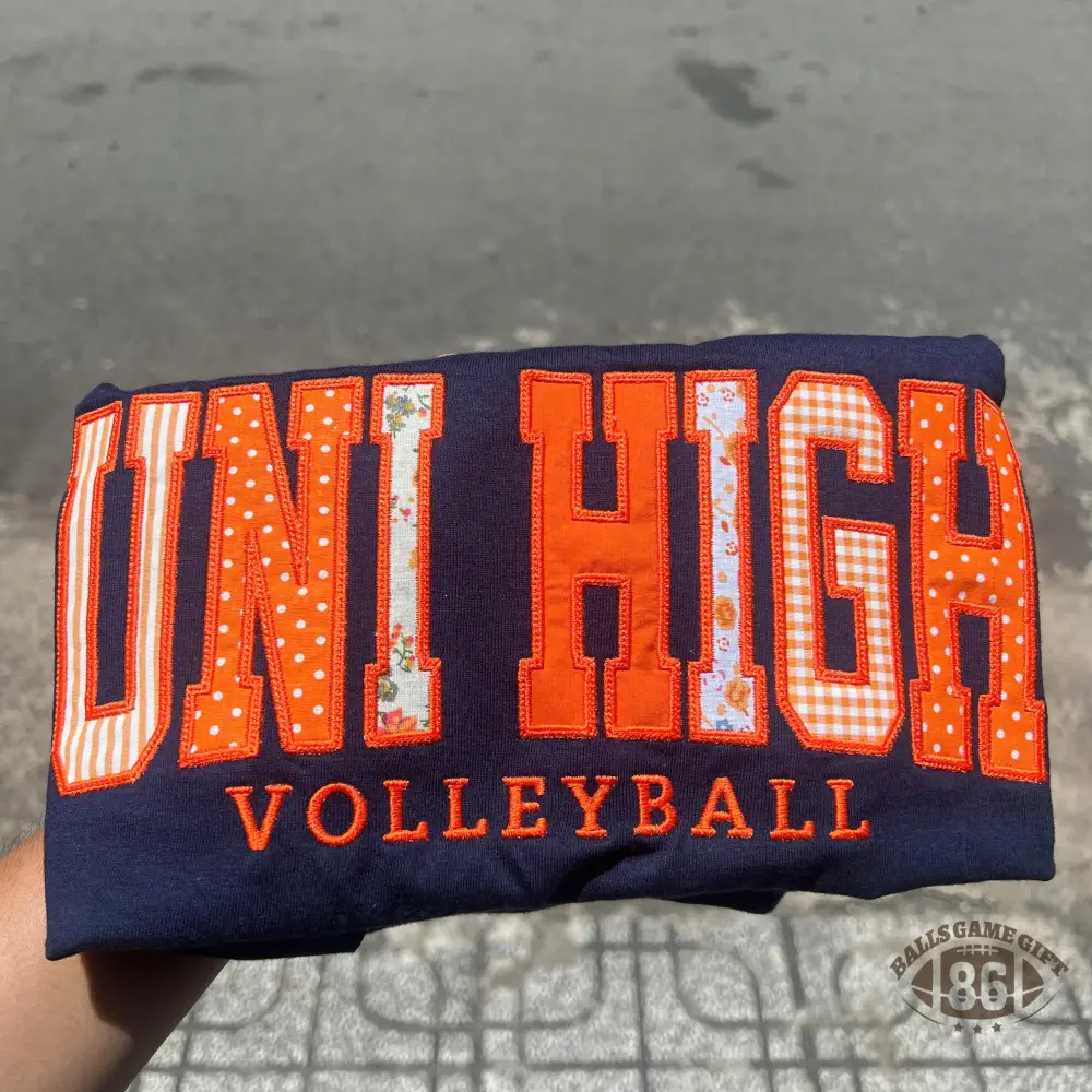 Custom Patch Letter Sweatshirt – Cute, Unique & Perfect for School Spirit Game Days