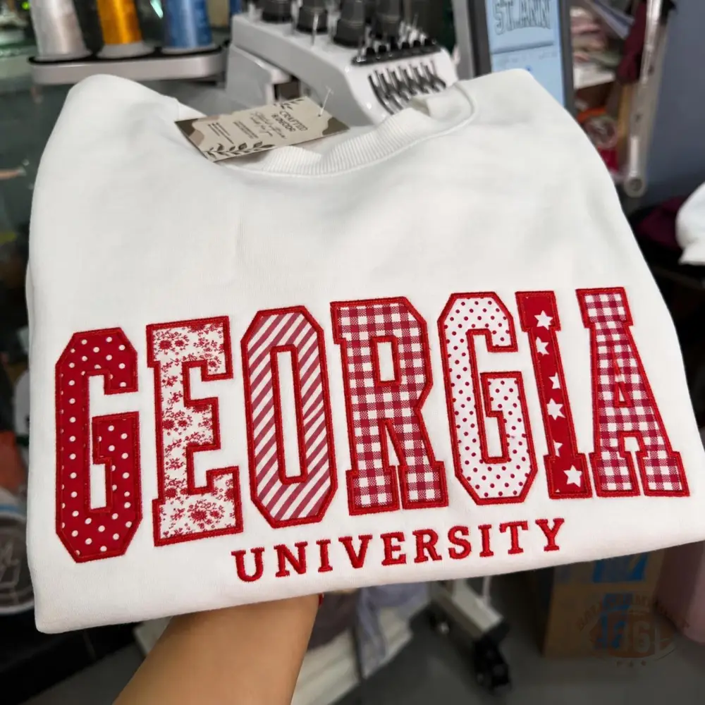 Custom Patch Letter Sweatshirt – Cute, Unique & Perfect for School Spirit Game Days