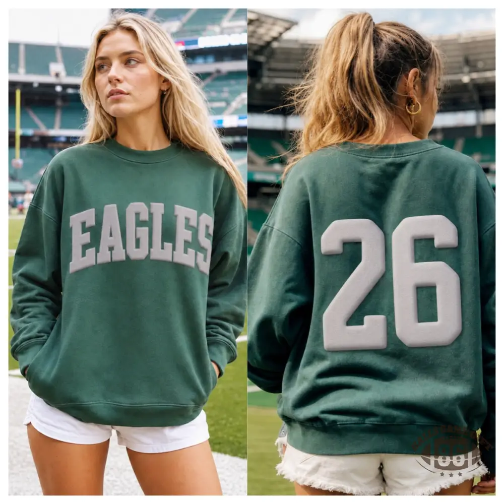 Custom Puff Front‑Back Team Number Sports Sweatshirt For Game Day