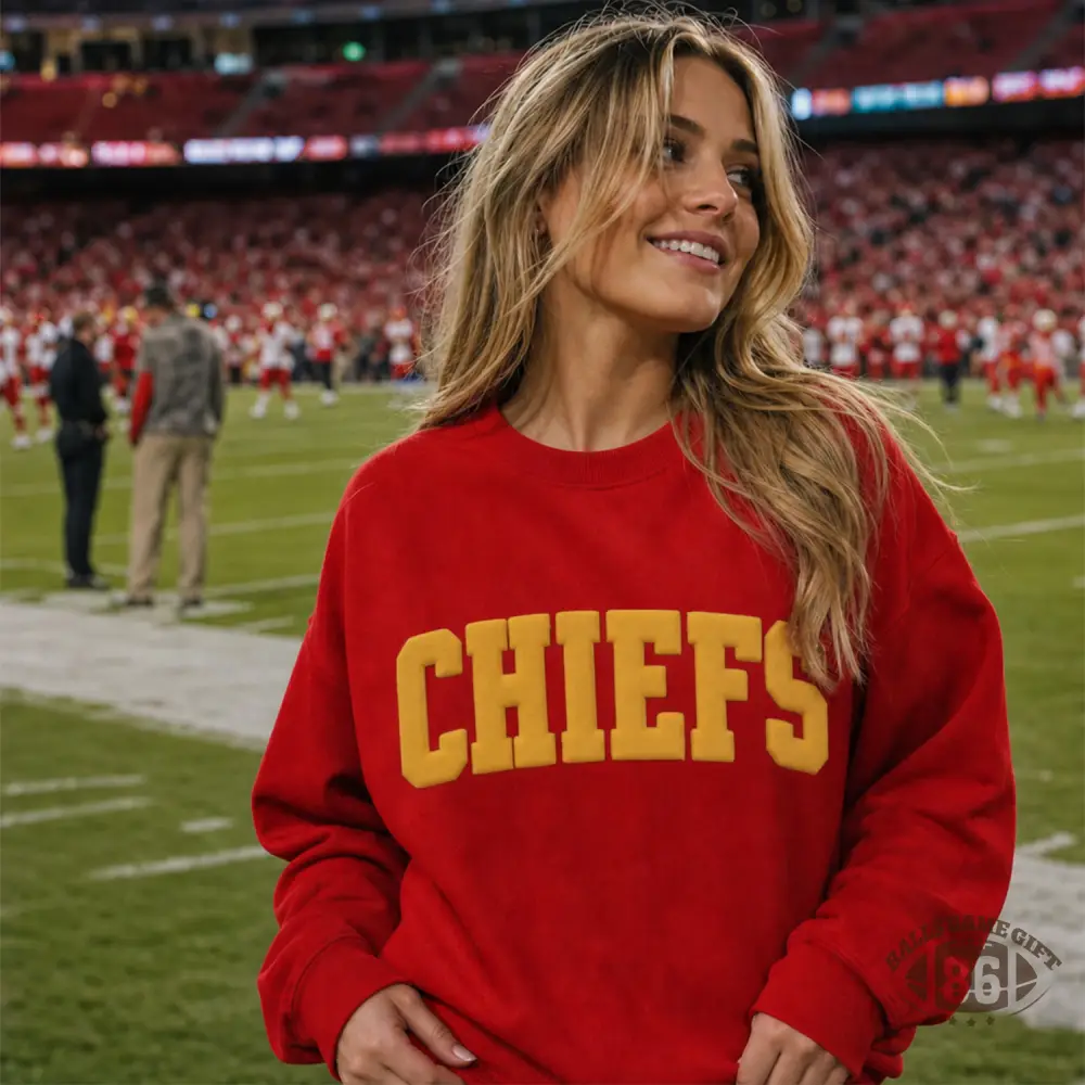 Custom Puff Front‑Back Team Number Sports Sweatshirt For Game Day