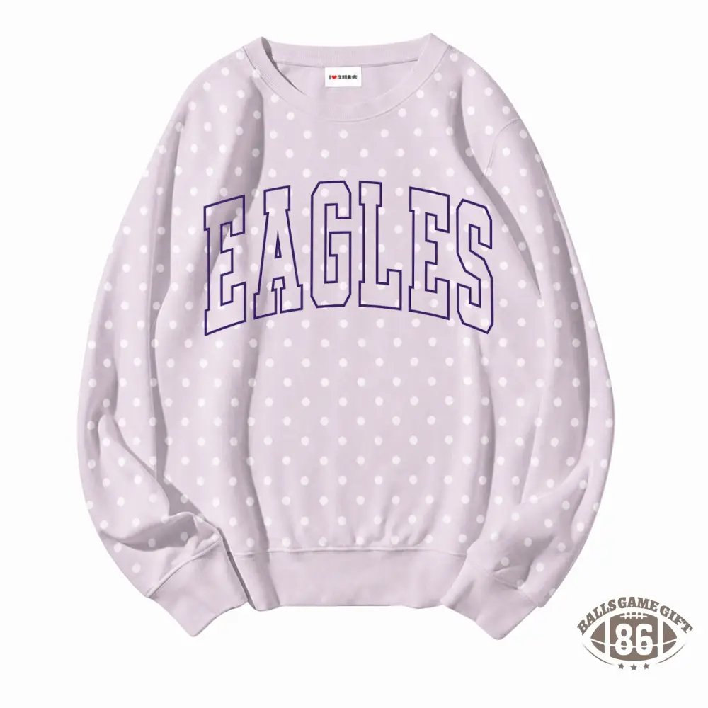 Custom Retro Polka‑dot Print Sweatshirt, Oversized Casual Streetwear Top
