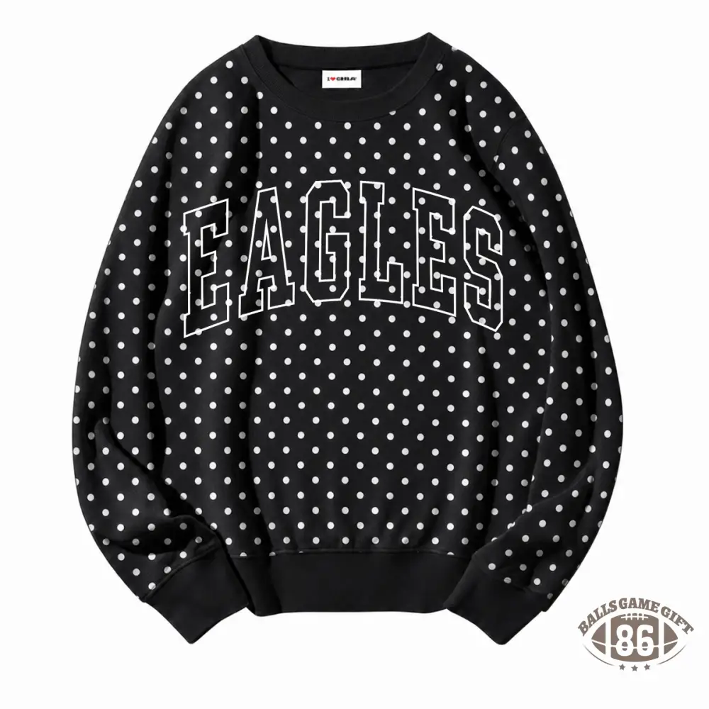 Custom Retro Polka‑dot Print Sweatshirt, Oversized Casual Streetwear Top