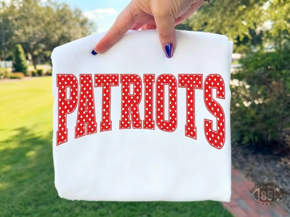 Custom Retro Polka Dot Team Name School Spirit Game Day Tee
