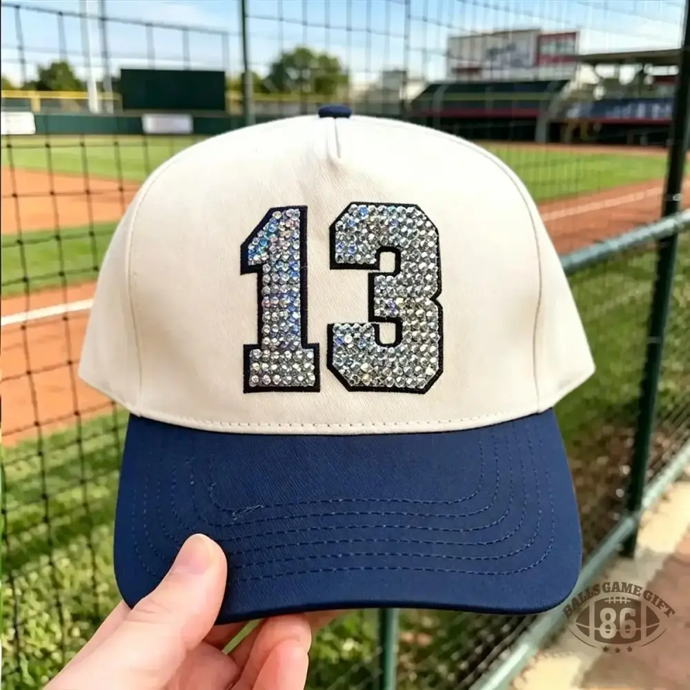 ✨ Custom Rhinestone Number Baseball Cap 