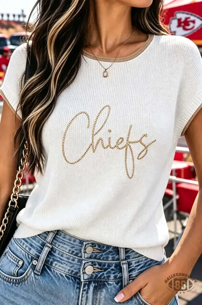 Custom Rhinestones School Team Sweater, Lightweight Game Day Spirit Top, Personalized Gift