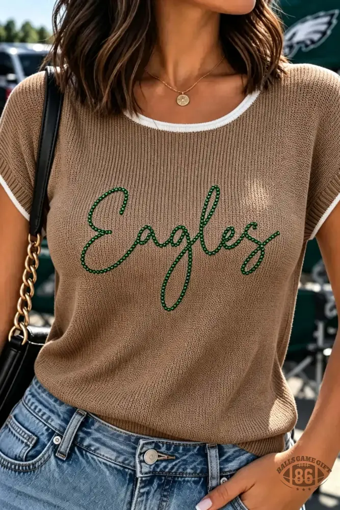 Custom Rhinestones School Team Sweater, Lightweight Game Day Spirit Top, Personalized Gift