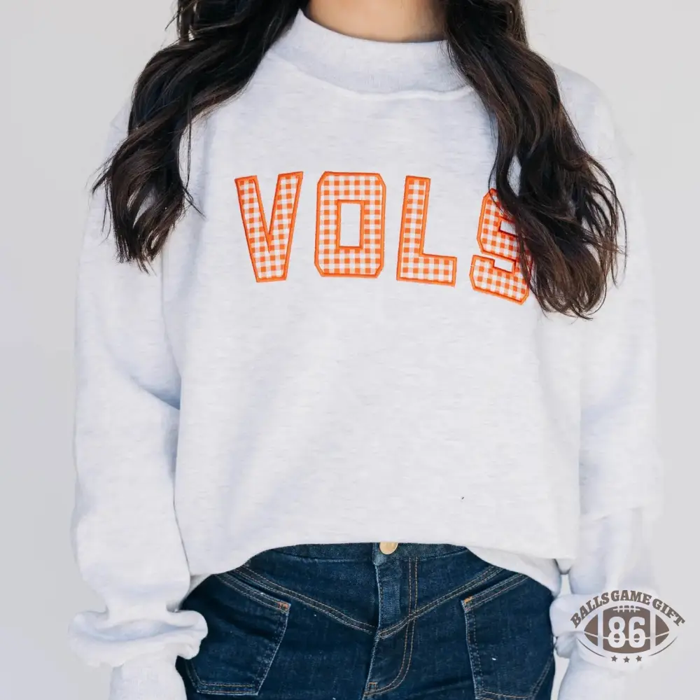Custom School Gingham Fabric Appliqué Mockneck Design ✨