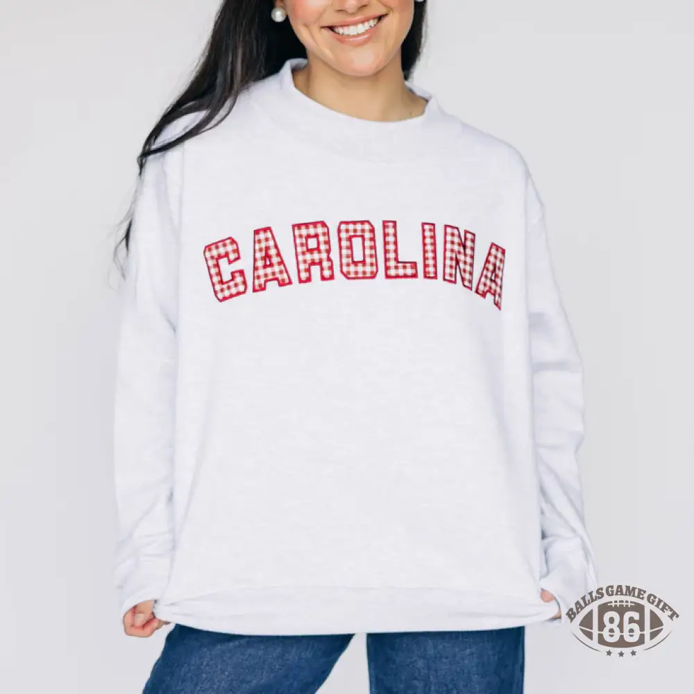 Custom School Gingham Fabric Appliqué Mockneck Design ✨