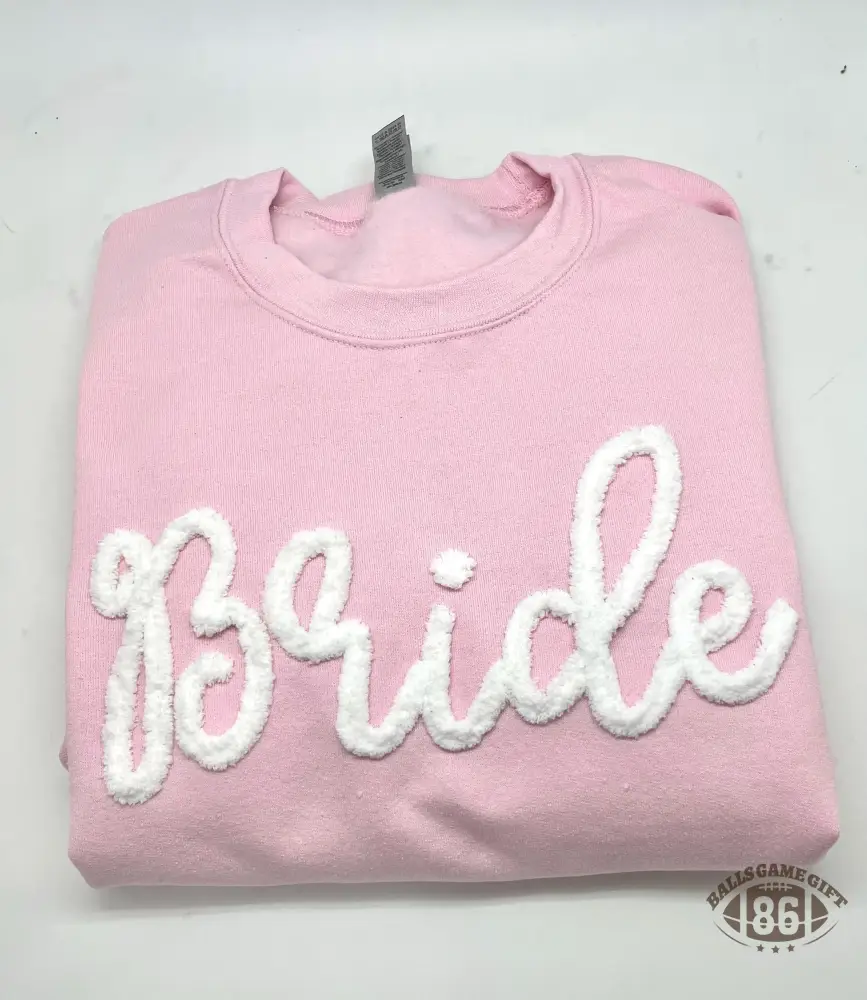 Custom Script Chenille Personalized Mascot Crewneck School Spirit Game Day Sweatshirt