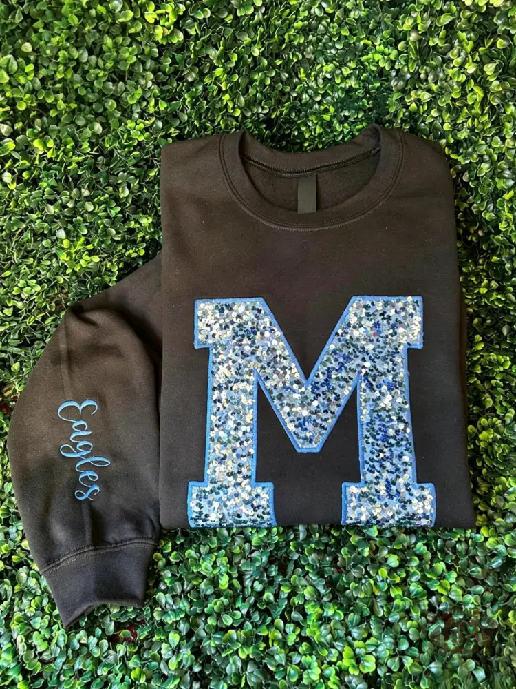 Custom Sequin Letter or Number Sweatshirt