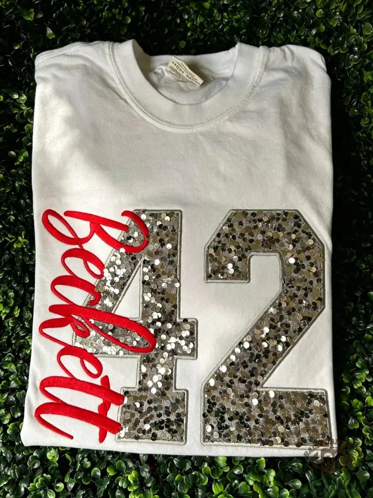 Custom Sequin Letter or Number Sweatshirt