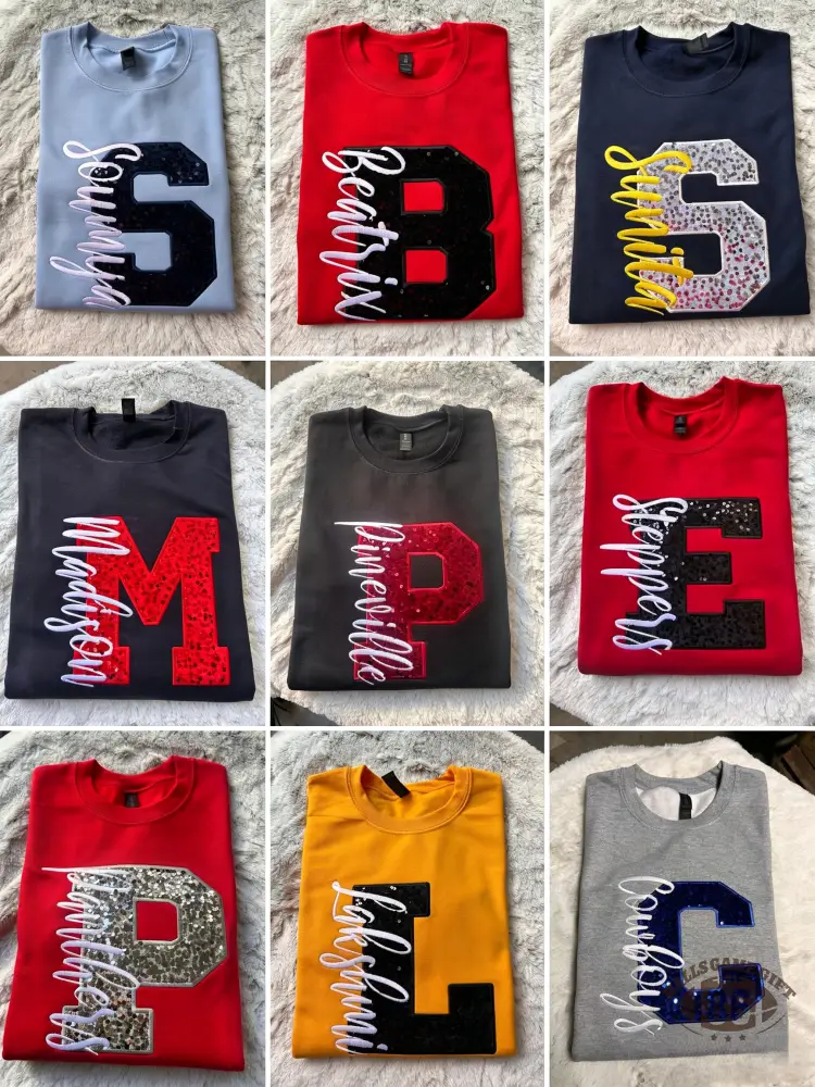 Custom Sequin Letter or Number Sweatshirt