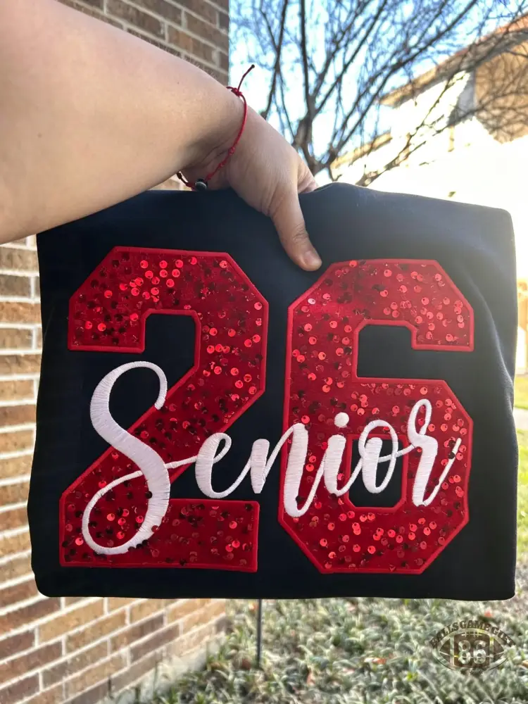 Custom Sequin Letter or Number Sweatshirt