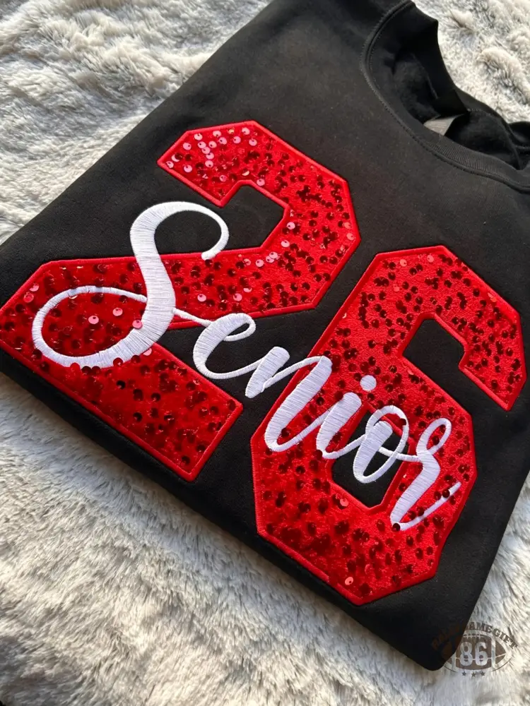 Custom Sequin Letter or Number Sweatshirt