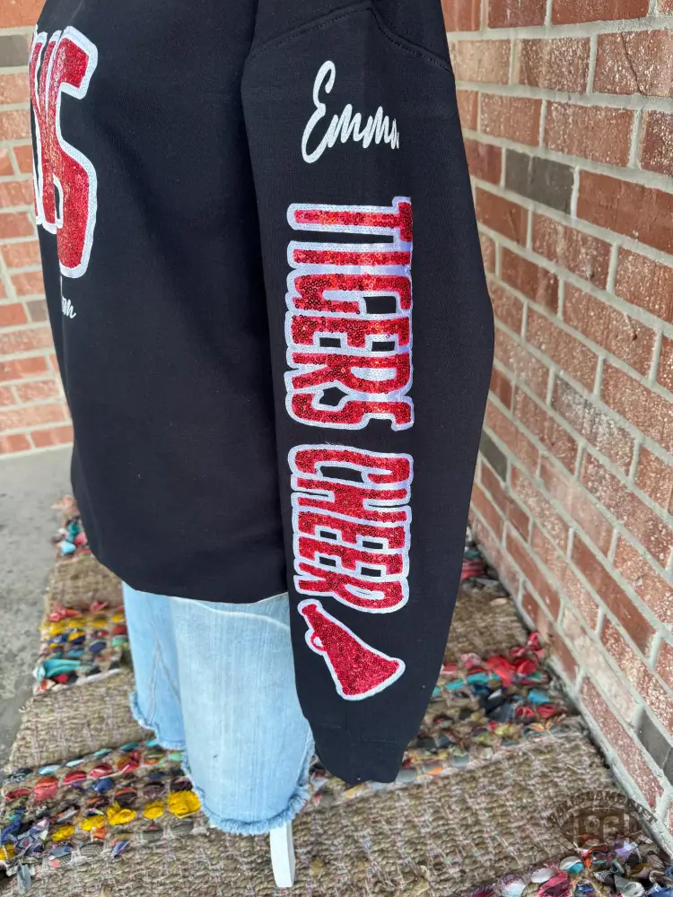 Custom Sleeve Print Mascot  Game Day Crewneck