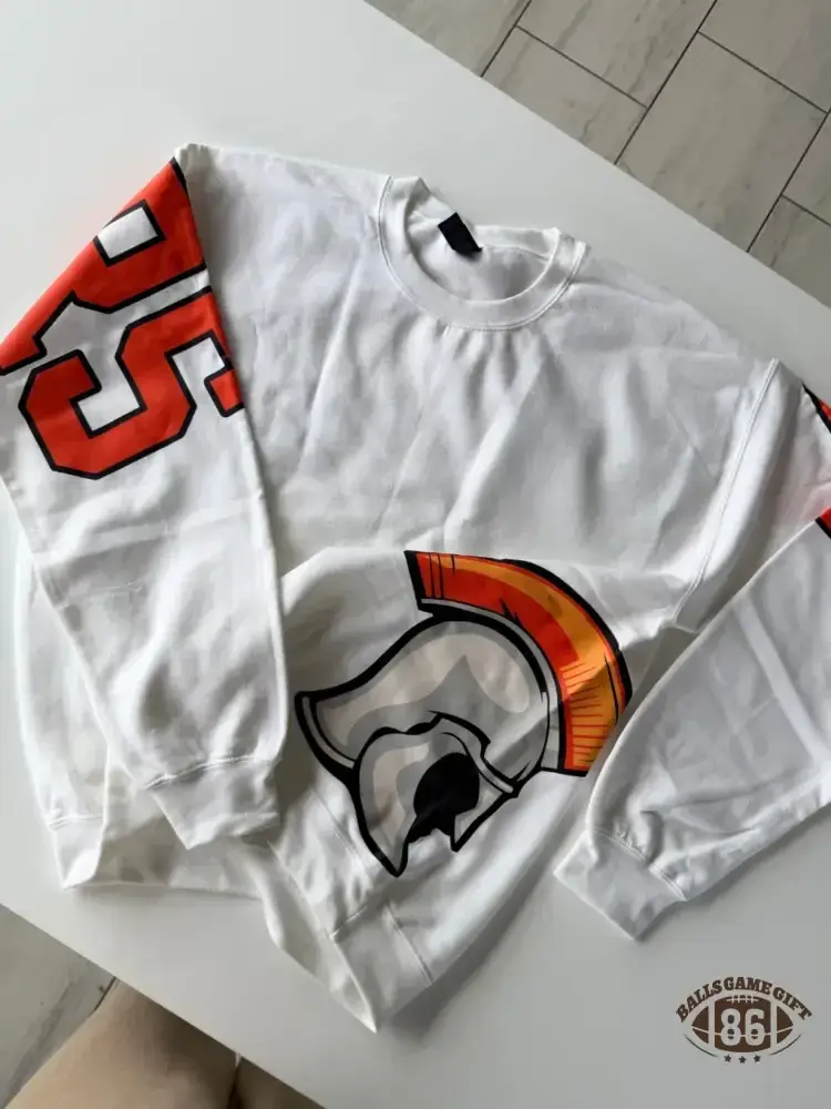 Retro Varsity Crewneck Sweatshirt, Vintage School Spirit Pullover, Oversized Casual Top